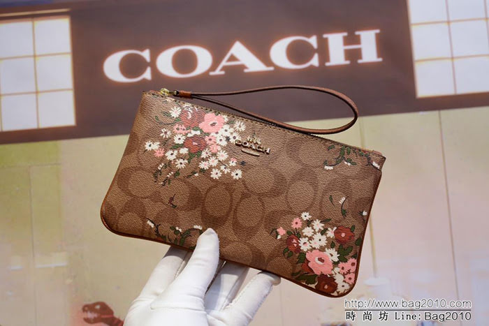 COACH蔻馳 原單 專櫃新款 28384 手挽包 頭層牛皮零錢包  Chz1233